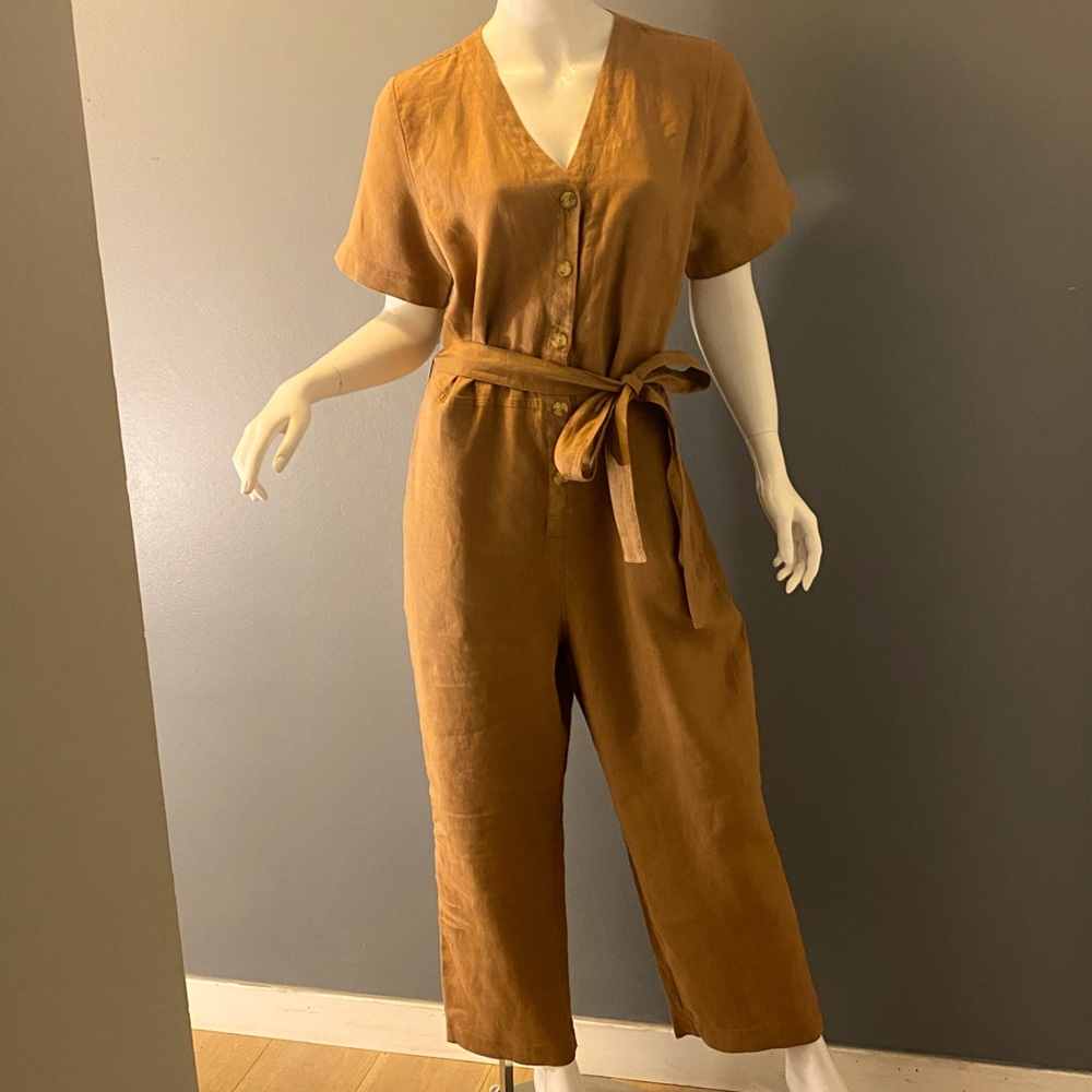 Everlane linen Short-Sleeve Jumpsuit NWOT